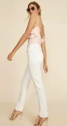 LPA / Revolve Cold Shoulder Ruffle Bodysuit 182 in Peony