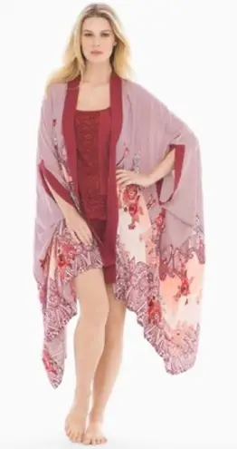 Soma Intimates Rayon Challis Pajama Wrap Nomadic Scarf Cherrywood One Size - Image 1
