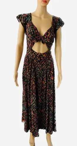 Anthropologie ANTHRO LOVE THE LABEL Kaleidoscope Print Cut Out Dress