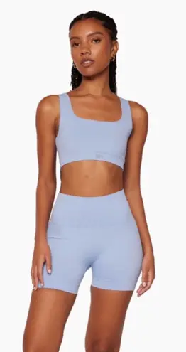 Set Active Baby Blue Biker Athletic Sculpt Shorts XL