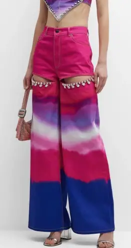 NWT AREA Embellished Ombré Wide