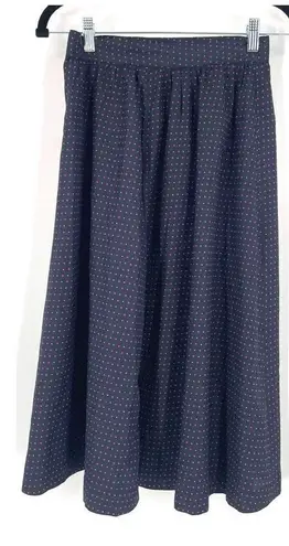 Vintage 90s The Villager Women's Patterned Pocket Maxi Skirt Navy Blue Size 10