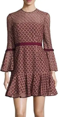 Cinq à Sept cinq a sept Cossette Lace Bell-Sleeve Dress