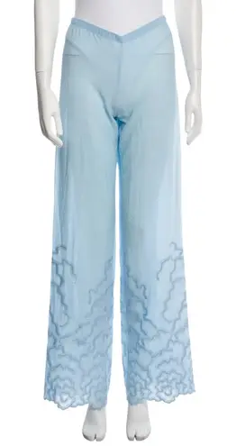 La Perla NWT Blue and Silver Pajamas with Elegant Embroidery