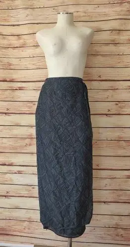 Episode Vintage 90's Geometric Print Silk Maxi Wrap Skirt