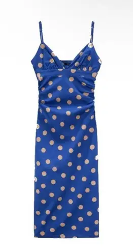 ZARA Blue Polka Dotted Dress