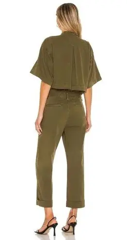 frame denim / Revolve Le Tomboy Cotton Twill Jumpsuit in Washed Moss