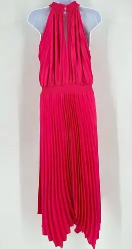 Petal and Pup  Hot Fuchsia Pink Dominique Pleat Detail Maxi Dress Size 10 Halter