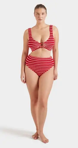 HUNZA G Nadine Bikini Red/White Stripe, BRAND NEW, $255 Red Size undefined