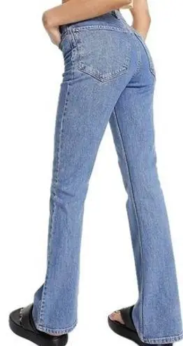 ASOS flared jeans in mid blue Size 24