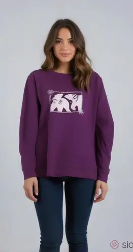 Vintage Polar Bears sweatshirt • embroidered snowflakes • y2k • 90s • 80s sweats Size XXL