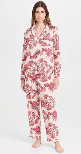 Desmond & Dempsey Cactus Flower Pajama Set XS Red