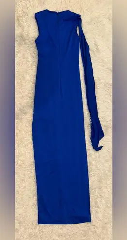 Black Halo NEW Aruna Ruched & Draped Maxi DRESS SIZE 8 VIVID BLUE NORDSTROM