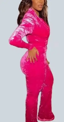 Ceceve Pink Velvet Lounge Set - Size S