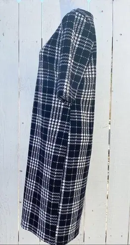 Tacera Houndstooth Black & White midi Dress Size Large