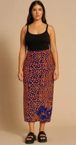 Vtg ICEBERG HISTORY DISNEY 101 Dalmatian Leopard Print Knit Maxi Skirt Size 42