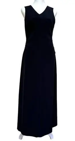 Giorgio Armani Le Collezioni Black Silk Maxi Dress Made in Italy Size 4