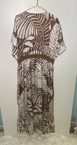 Boston Proper Palm Print Maxi Dress Size XL