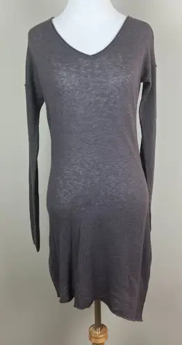 My Tribe Tunic Sweater Womens Small Gray Alpaca Wool Asymmetrical Long Sleeve