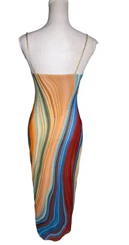 AFRM Matera Matera Dress Blue Abstract Womens Size Small