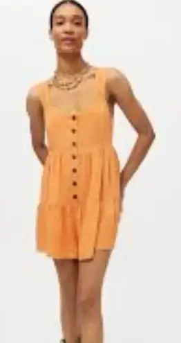 Urban Outfitters  Pia Tiered‎ Button-Front Romper Dress Size Large - Image 1