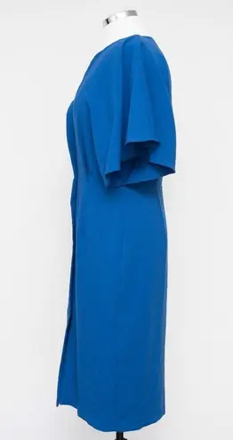 Black Halo . Holland Flutter-sleeve Button-down Midi Dress.