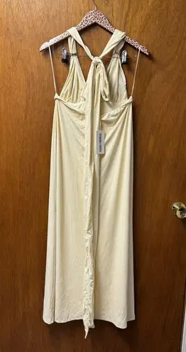 NEW Sasha Therese Mira Maxi Long Dress Sleeveless Butter Yellow Small S NWT