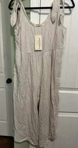 Rewind NWT! Sand Tie Strap Jumpsuit Size M