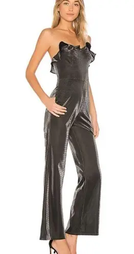 H:ours Simone Jumpsuit in Silver Revolve Sz XL New Years Party Club Going Out