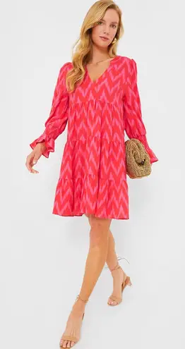 Tuckernuck Pomander Place Hot Pink Ikat Kenzo Mini Dress Size Small