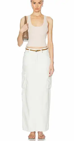 MOTHER SNACKS! The Fun Dip Cargo Maxi Skirt Natural Size 25