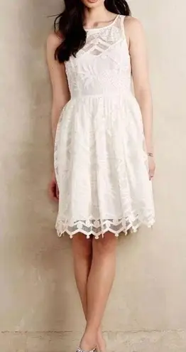Maeve Anthropologie white dress size 10