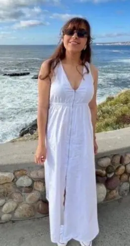 AREA STARS White Cotton Waist Cinching Sleeveless Jean A