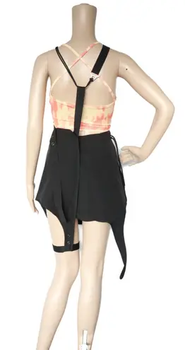 Black Skirt With Thigh Straps