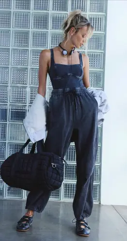 Free People Movement Inbound Onesie NWOT Free People Medium Midnight Navy