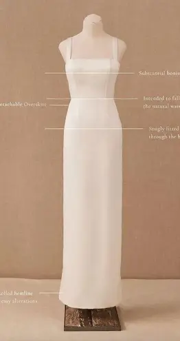 BHLDN x Amsale Olympia Gown Ivory Cream Women's Size 4 NWT FLAWS