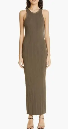 TOTEME  Seamless Rib Tank Dress size Small Olive Green