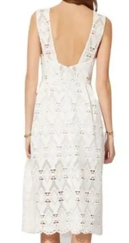 Maje Randy Dress Midi Sleeveless Lace Romantic Bridal Engagement Resort White S