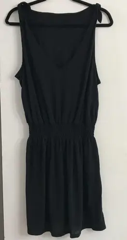 BECCA by Rebecca virtue Becca Smock Waist Mini Dress Beach Cover Up in Black size XL