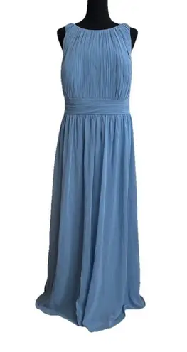 Azazie Chic Collin Bridesmaid Dress Plus Size Size C Waist 22 Steel Blue
