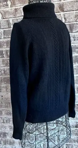 Vintage Grant Park Turtleneck Sweater LRG Black Lambswool Angora Knit Pu… Size undefined