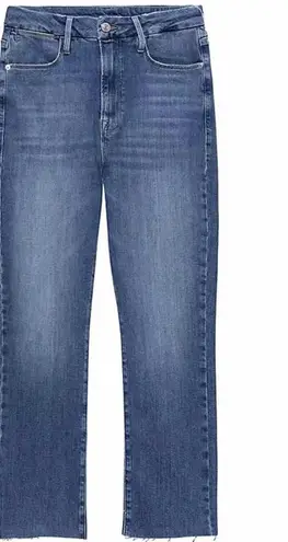 Frame High Rise Straight Leg Frayed Hem Jeans Size 29