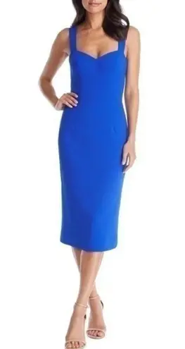 Dress the Population Nicole Electric Blue Sleeveless Sheath Cocktail Dress Med