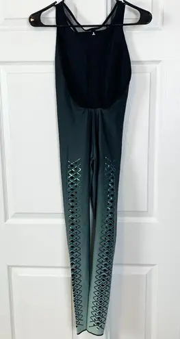 Ultracor Motion Interlace Unitard One Piece Athletic Jumpsuit Mint Peacock Small