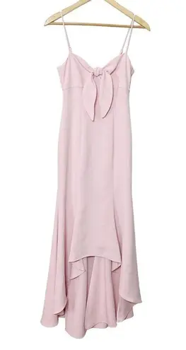Likely Calhoun Dress Women’s Size 0 Pink Asymmetrical Midi Gown Knotted Bust