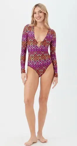 Trina Turk NWT   ECHO LONG SLEEVE RING FRONT ONE PIECE PADDLE SUIT thumbnail 5
