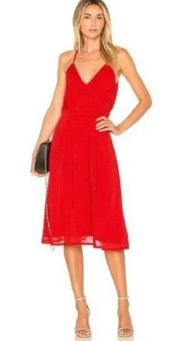House of Harlow 1960 x Revolve Ines Racing Red Midi Dress XS