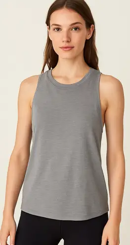 Victoria Sport Gray Open Cross Back Muscle Tank Top Size M Soft Lightweight Gym
