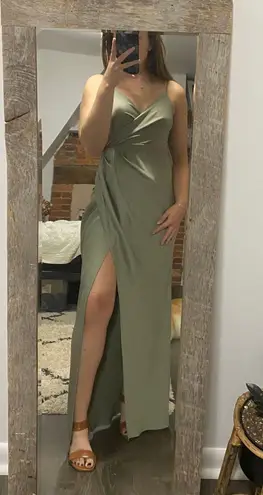 BHLDN Anthropologie Freya Satin Charmeuse Maxi Dress