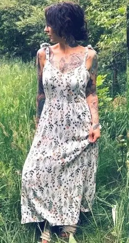 Tabitha Webb wildflower shoulder tie cottage core maxi dress